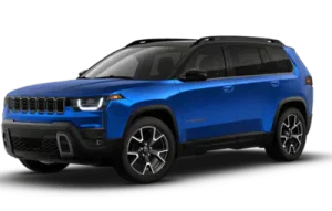 A blue Jeep Cherokee